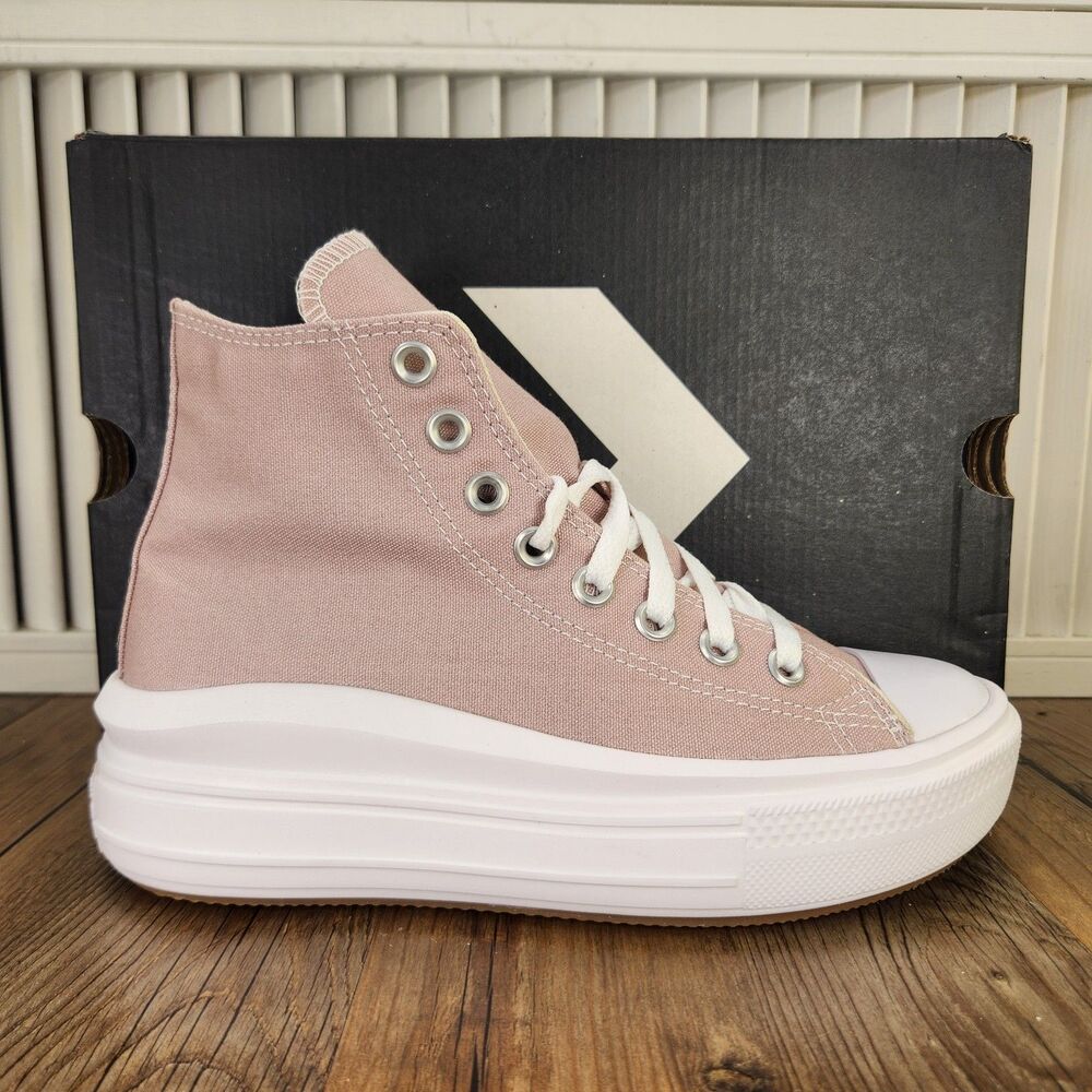 Converse CTAS Move Hi Womens 7 Stone Mauve Purple Canvas Platform Sneakers Shoes